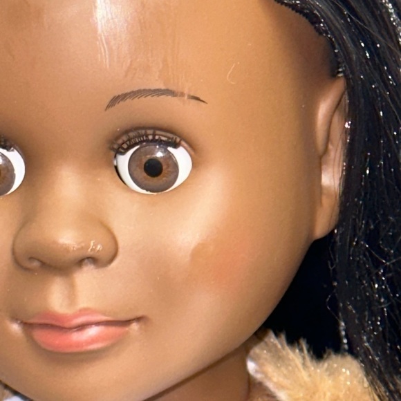 Our Generation 18" Doll by Battat Black Hair Brown Eyes Christmas Outfit Shoes - Picture 14 of 15